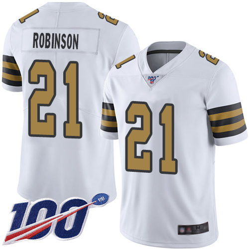 Men New Orleans Saints Limited White Patrick Robinson Jersey NFL Football 21 100th Season Rush Vapor Untouchable Jersey